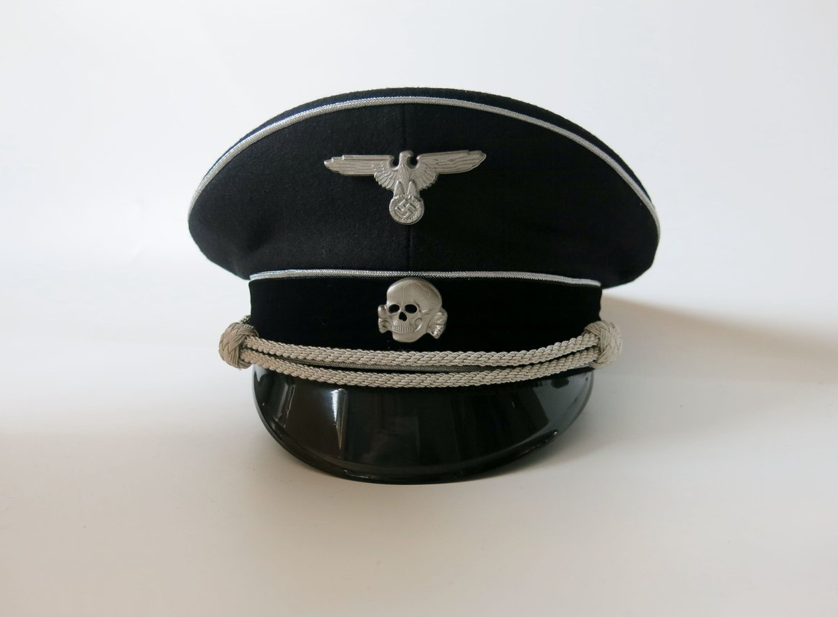 WW2 ナチスドイツ軍 SS 親衛隊 将官制帽 ASS 帽章・チンコード・耳釦付