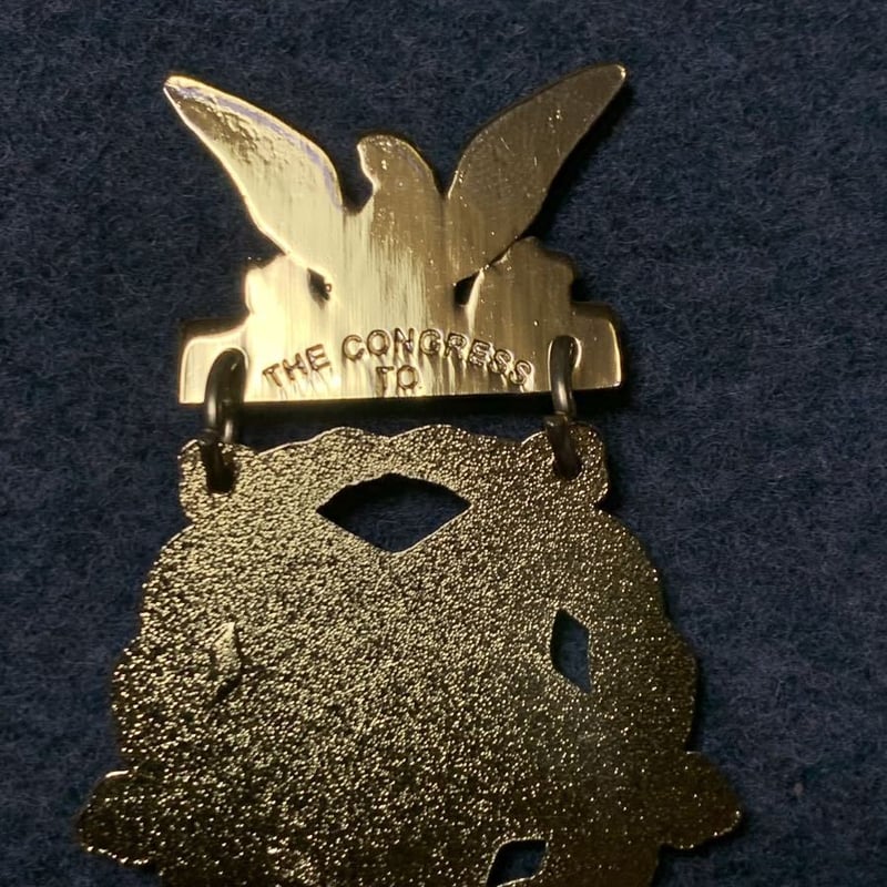 激レア品　アメリカ　アメリカ軍　勲章　最高位勲章　殊勲勲章（米国航空宇宙軍） アメリカ軍 アメリカ 勲章 最高位勲章 激レア 海軍十字章 - メルカリ