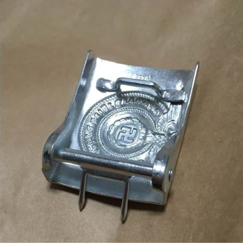 WW2ナチスドイツ軍 SS 親衛隊 兵用バックル 艶有 レプリカ