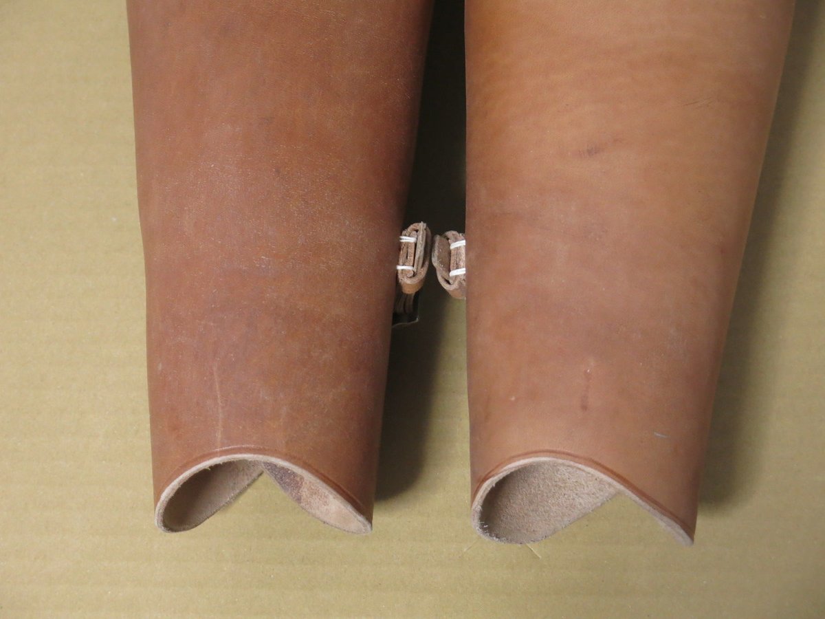 日本陸軍 二本締め 革脚絆 牛革製 茶色 精密複製 | MilitaryX's STORE