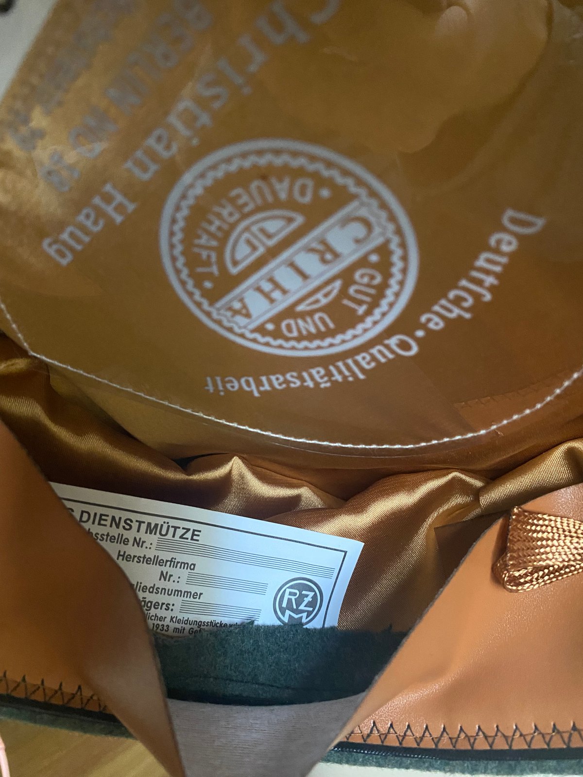 WW2 ナチスドイツ軍 WSS 武装親衛隊 歩兵 将校用クラッシュキャップ