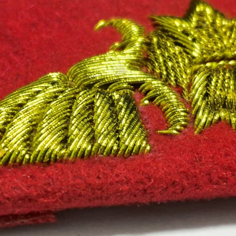 WW2 ナチスドイツ軍 陸軍将官襟章 金モール刺繍 精密複製