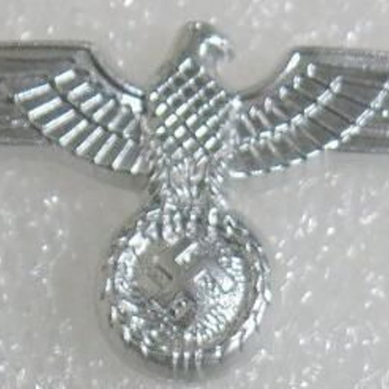 ⊞ドイツ軍＊陸軍＊アルミ製＊帽章/コカルデ＆クランツ（実物) ナチスドイツ軍 陸軍将校ワシ&コッカード帽章セット