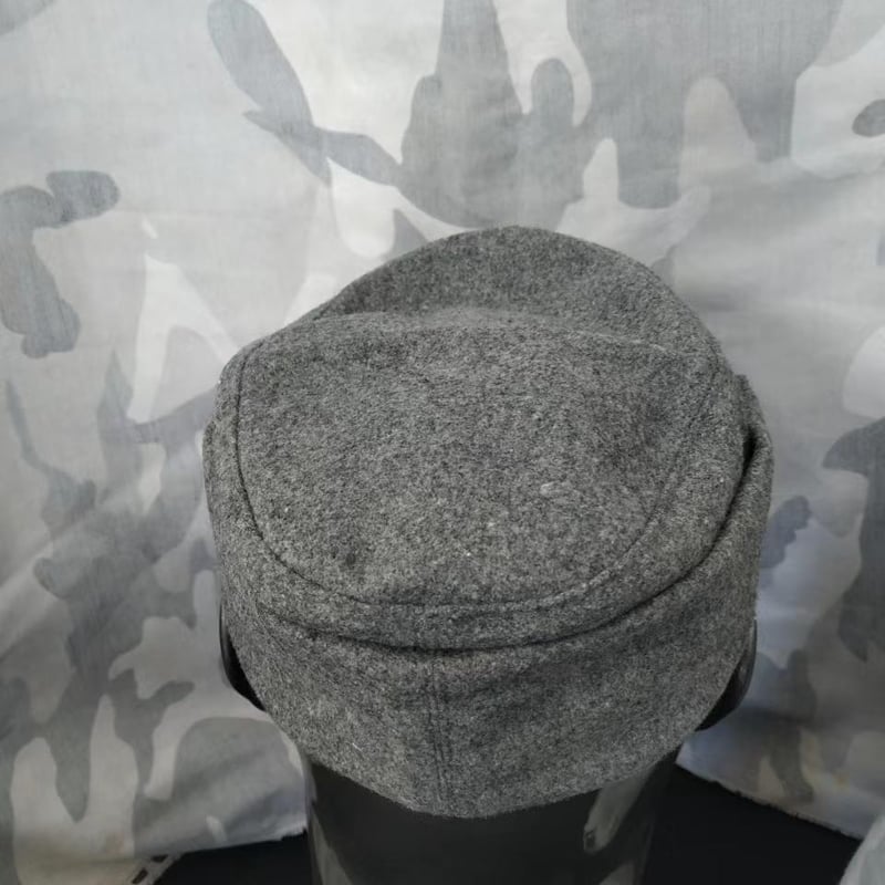 旧ドイツ軍 兵下士官用規格帽 灰色 ウール製 グレー 軍帽 帽子