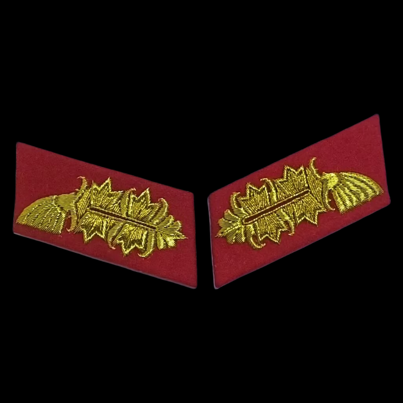 WW2 ナチスドイツ軍 陸軍将官襟章 金モール刺繍 精密複製