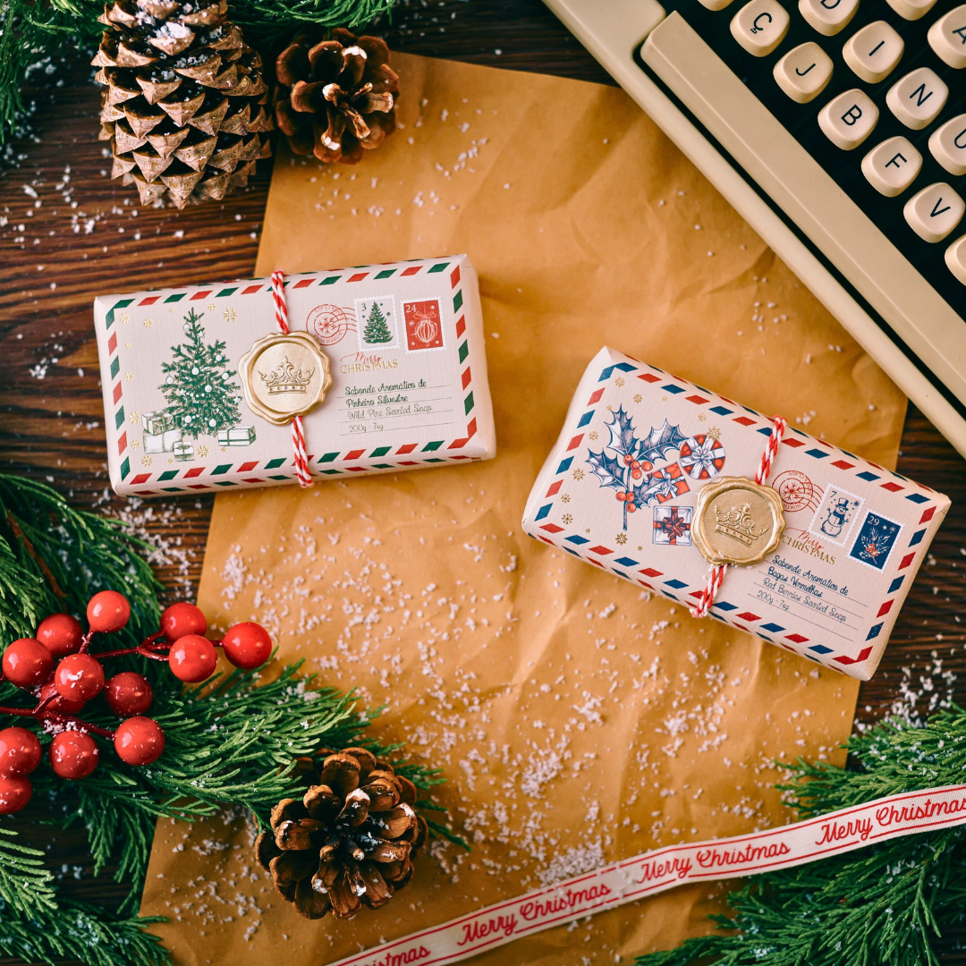 クリスマス ポストカードソープ 200g / 固形石鹸 数量限定【 Essencias