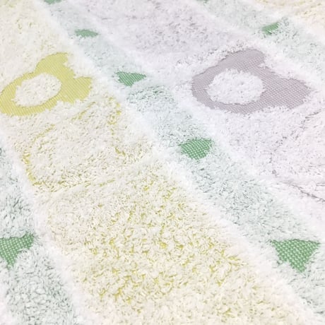 くまさんのジャガードバスタオル・くまさんのネームタグ付き