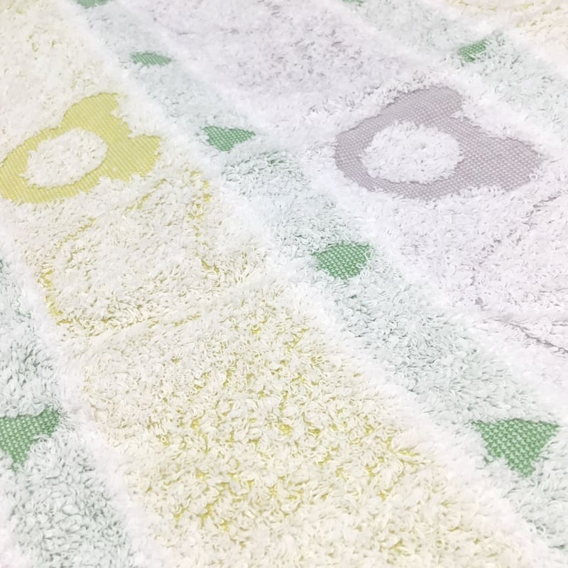 くまさんのジャガードバスタオル・くまさんのネームタグ付き | 泉州
