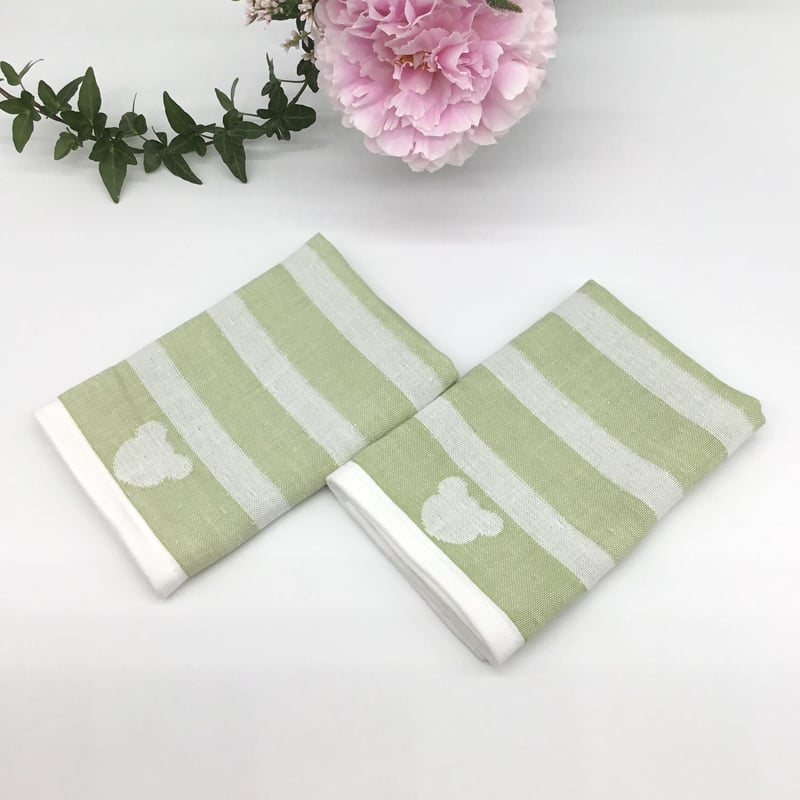 ☆sale62☆4重ガーゼハンカチ フラワー 23×23 4枚以上お買い上げ