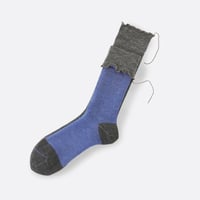 サリゲナク｜靴下 Too Medical ( washable wool ) -06. アサガオ Morning glory S・L size ( merange Tone Base )
