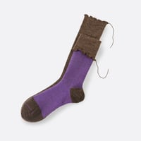 サリゲナク｜靴下 Too Medical ( washable wool ) - 08. ビオラ Viola 22-25cm ( merange Tone Base )