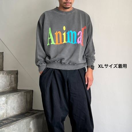 STUDIO WEAREALLANIMALS*Animals Letter SWEATSHIRT*BLACK