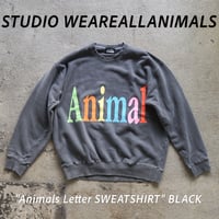 STUDIO WEAREALLANIMALS*Animals Letter SWEATSHIRT*BLACK