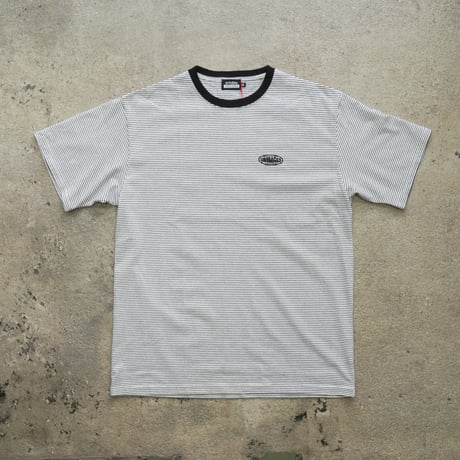 STUDIO WEAREALLANIMALS*Oval Logo STRIPE T-SHIRT