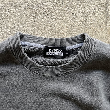 STUDIO WEAREALLANIMALS*Animals Letter SWEATSHIRT*BLACK