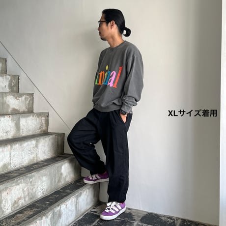 STUDIO WEAREALLANIMALS*Animals Letter SWEATSHIRT*BLACK