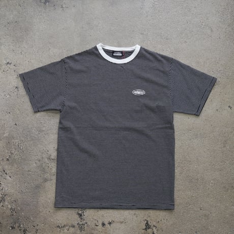 STUDIO WEAREALLANIMALS*Oval Logo STRIPE T-SHIRT