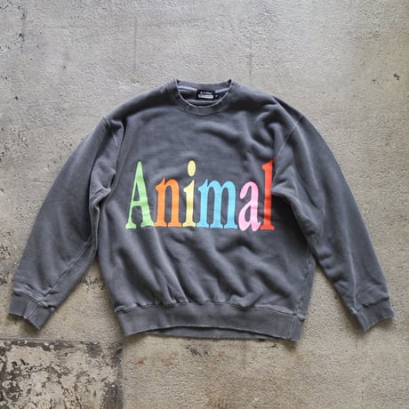 STUDIO WEAREALLANIMALS*Animals Letter SWEATSHIRT*BLACK
