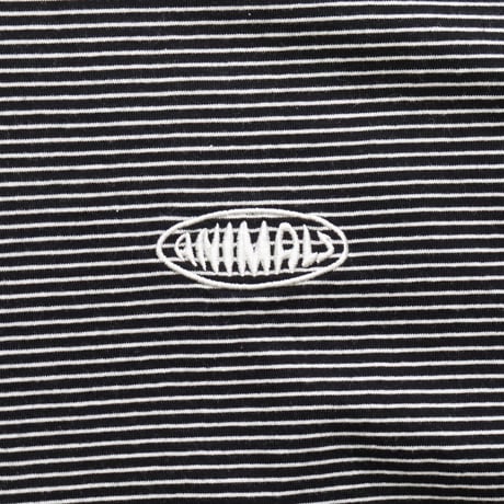 STUDIO WEAREALLANIMALS*Oval Logo STRIPE T-SHIRT