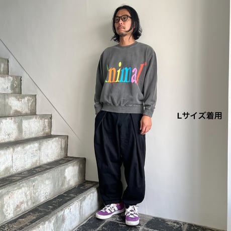 STUDIO WEAREALLANIMALS*Animals Letter SWEATSHIRT*BLACK