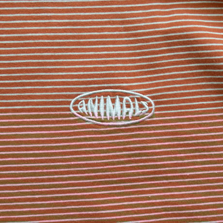 STUDIO WEAREALLANIMALS*Oval Logo STRIPE T-SHIRT