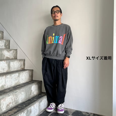 STUDIO WEAREALLANIMALS*Animals Letter SWEATSHIRT*BLACK