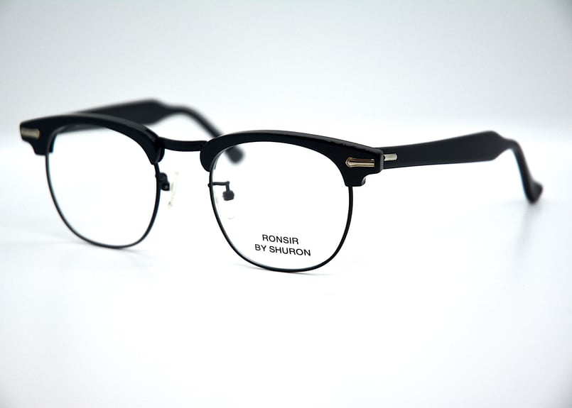 SHURON ブラックフレーム 伊達メガネ　ebony SHURON ブラックフレーム 伊達メガネ ebony SHURON（シュロン） SHURON
