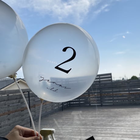数字バルーン 4個set（1 or 2＋HAPPY birthday♡＋無地2個）