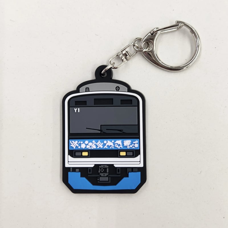 ラバーキーホルダー(アロハ電車：青) | 伊豆急グッズ オンライン