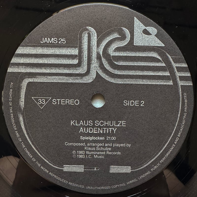 Klaus Schulze クラウスシュルツェ LPレコード Klaus Schulze / Audentity | Scotoma Music Store