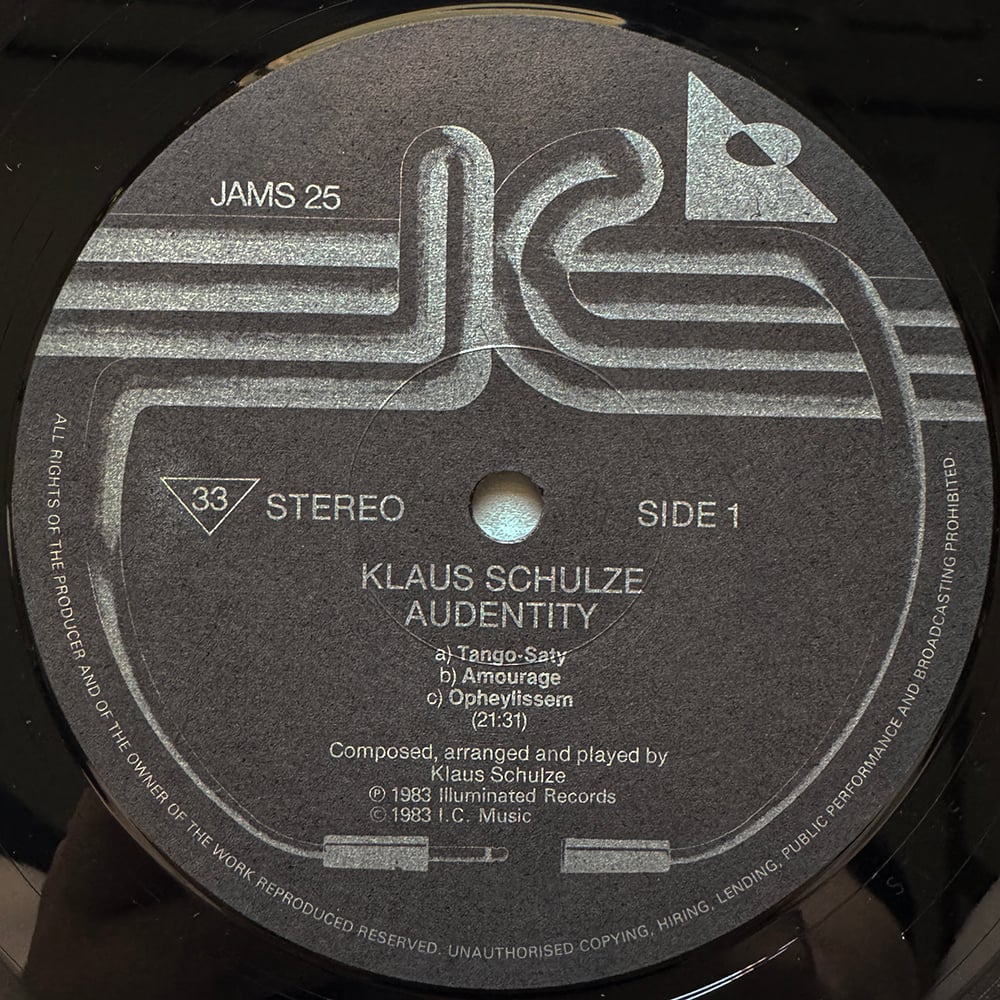 Klaus Schulze / Audentity | Scotoma Music Store