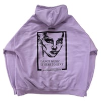 “Dance Music Is Here To Stay” Hoodie [Orchid×Black] with 2Sticker