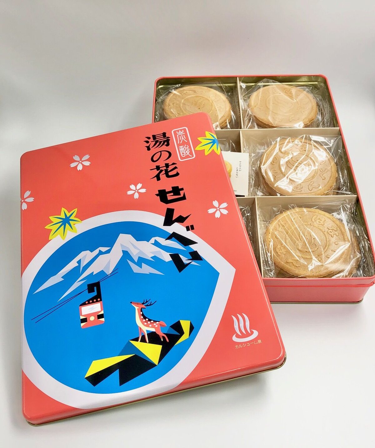 湯の花せんべい角缶 online限定価格 | hinodeya-seika store