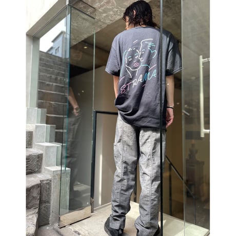 AOR × STRAMA  Tシャツ    XLサイズ　 WHITE / BLACK