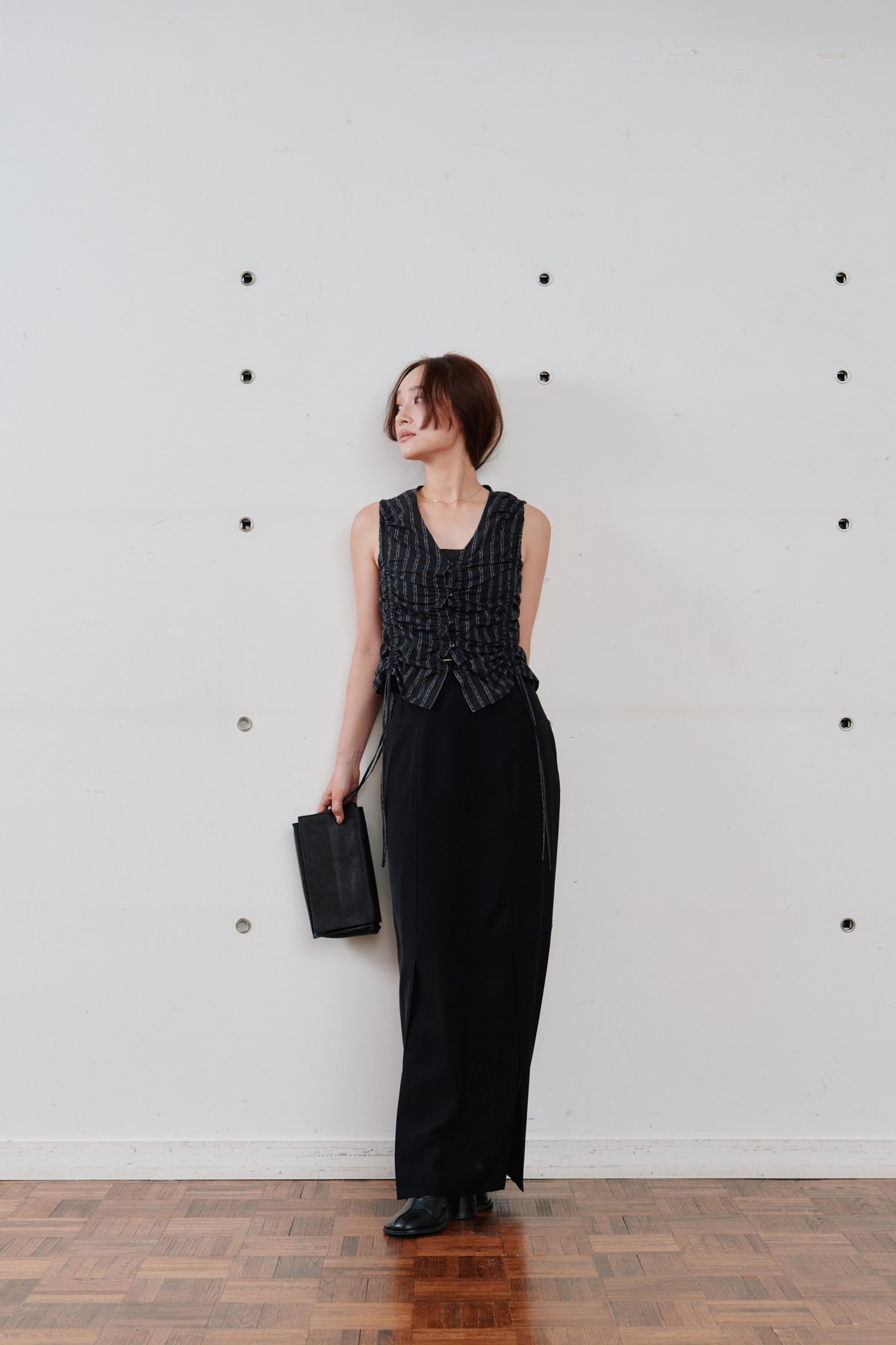 トップス hella gather stripe top Hella】gather stripe top | Selectshop shooby dooby