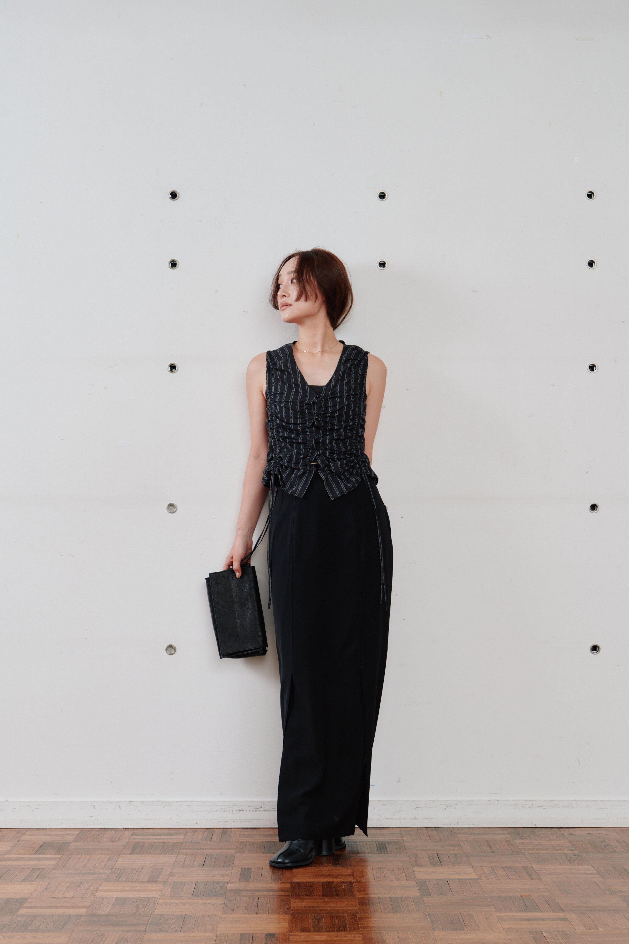 トップス hella gather stripe top Hella】gather stripe top | Selectshop shooby dooby