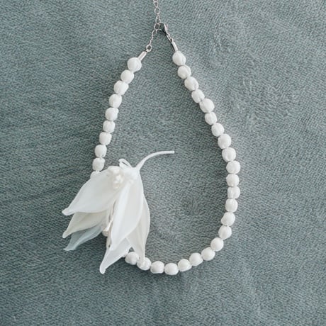 【WHYTO.】2way sheer leaf necklace/brooch