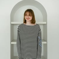 【WHYTO.】loose stripe tops