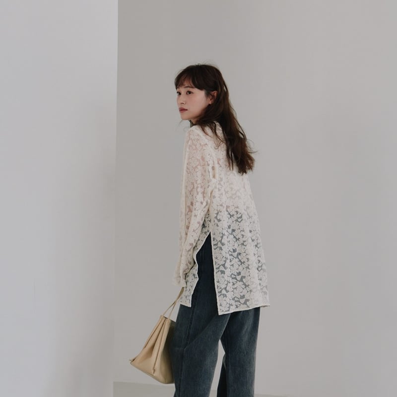 最終割引価格　hella tulle embroidery shirt Hella】tulle embroidery shirt | Selectshop shoo