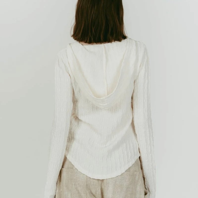 Knuth Marf】 hooded jacquard top | Selectshop s