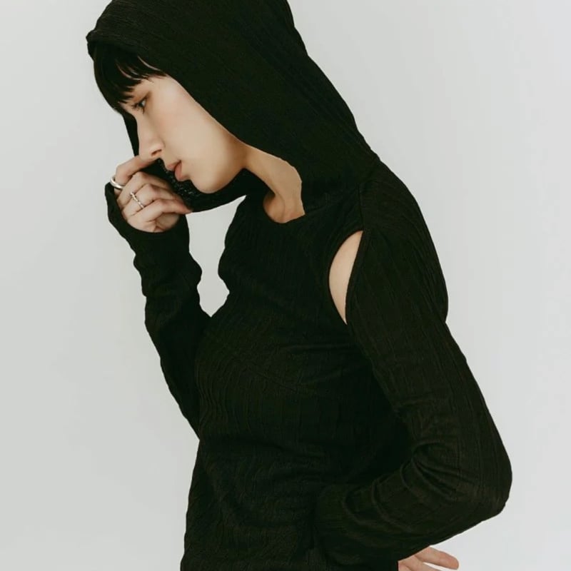 Knuth Marf】 hooded jacquard top | Selectshop s