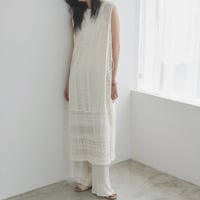 【shooby select】　LACE LONG GILET