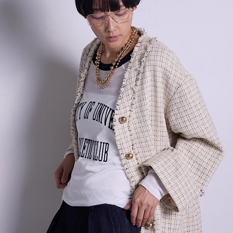 cygne シーニュ　ツイードカーディガン　ジャケット cygne シーニュ ツイードカーディガン ジャケット cygne