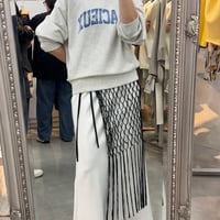 【cafune】knit fringe wrap skirt