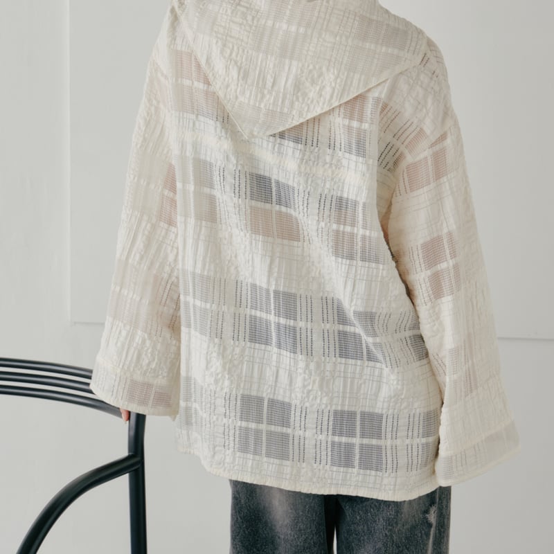 KOJI★Loveちゃんhella sheer check blouse Hella】sheer check blouse | Selectshop shooby d