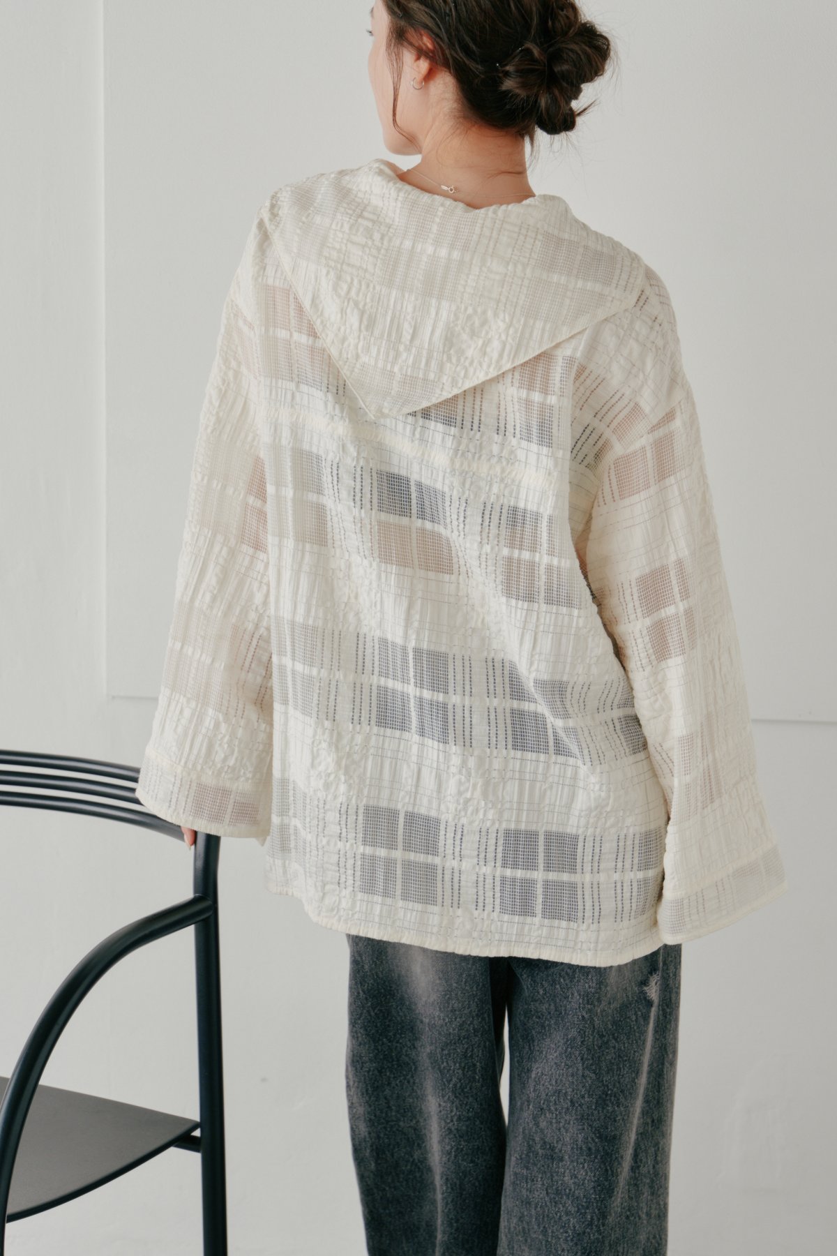 KOJI★Loveちゃんhella sheer check blouse Hella】sheer check blouse | Selectshop shooby d