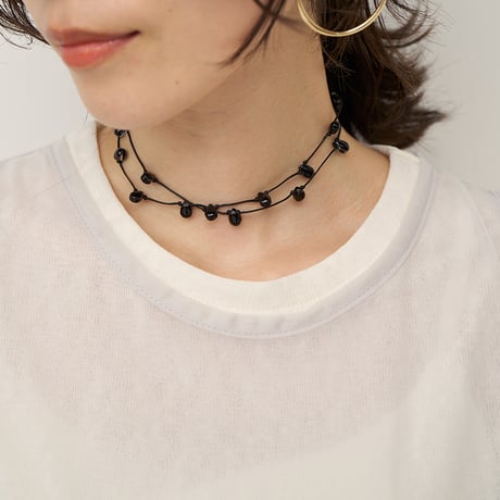 【CHIGNON】　ドロップガラスコード