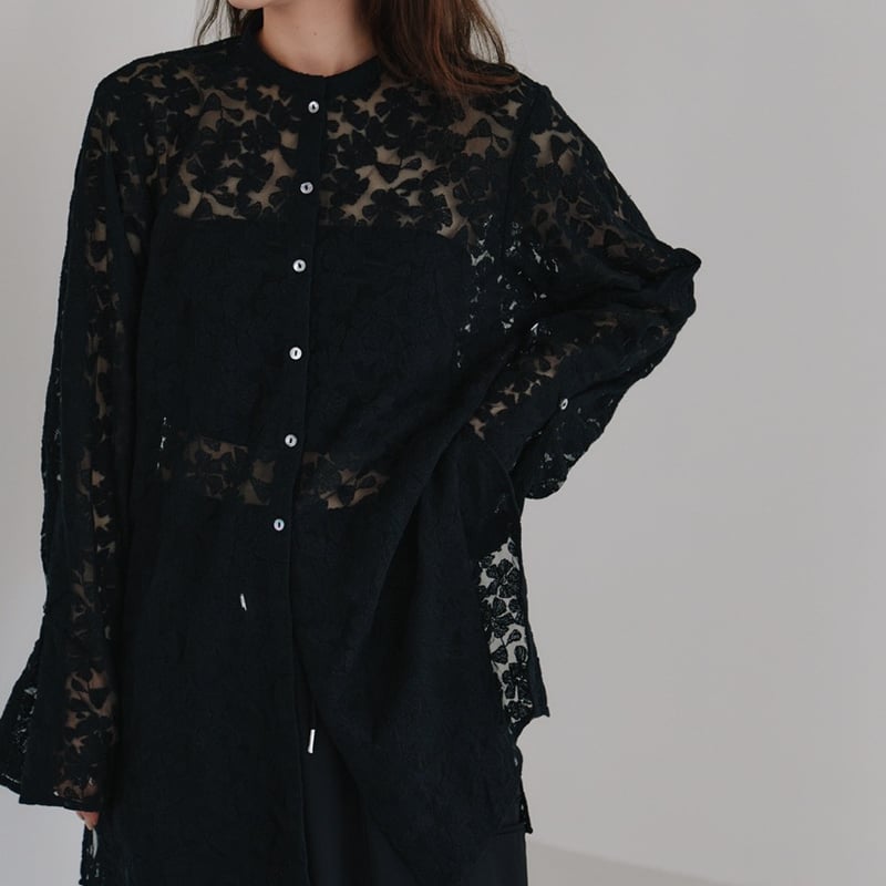 最終割引価格　hella tulle embroidery shirt Hella】tulle embroidery shirt | Selectshop shoo