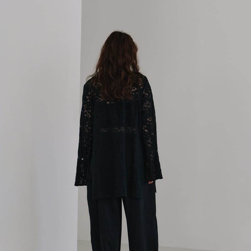 Hella】tulle embroidery shirt | Selectshop shoo