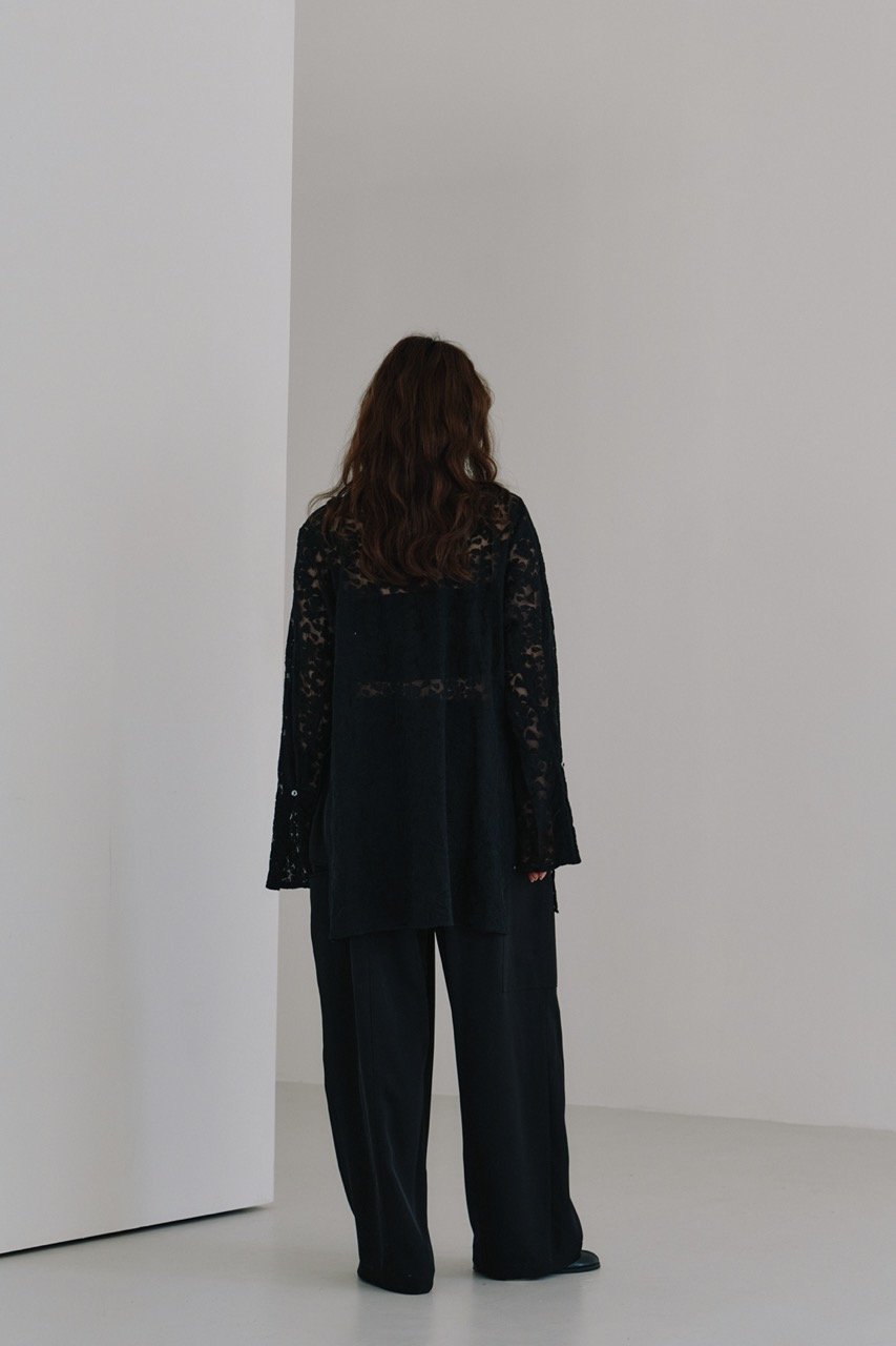 Hella】tulle embroidery shirt | Selectshop shoo